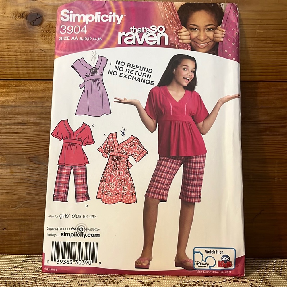 Simplicity That’s So Raven Uncut Sewing Pattern